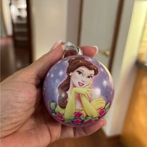 Vintage Disney Belle Fillable Tin Ornament